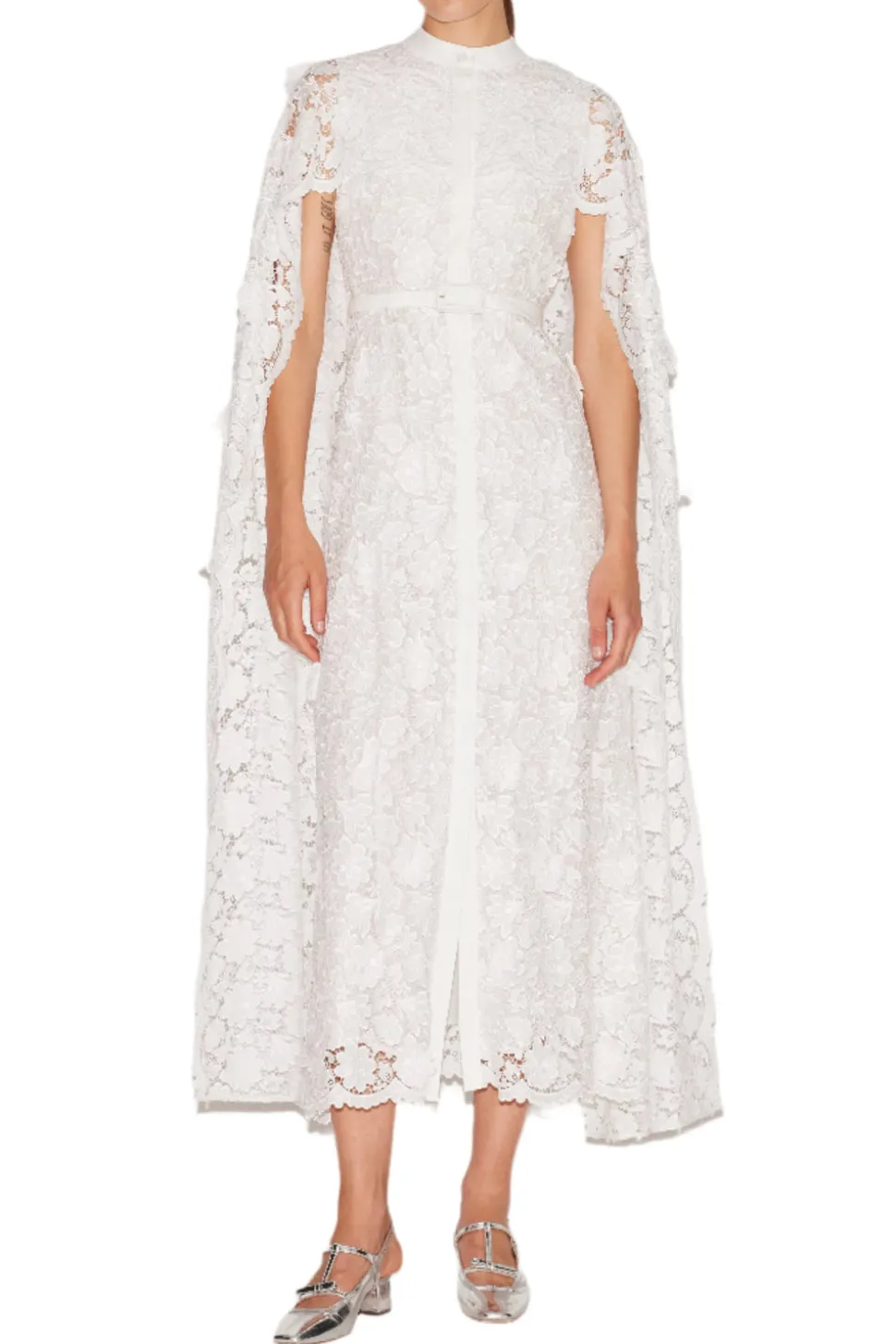 Loretta Dress White Embroidered Cotton