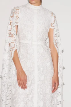 Loretta Dress White Embroidered Cotton