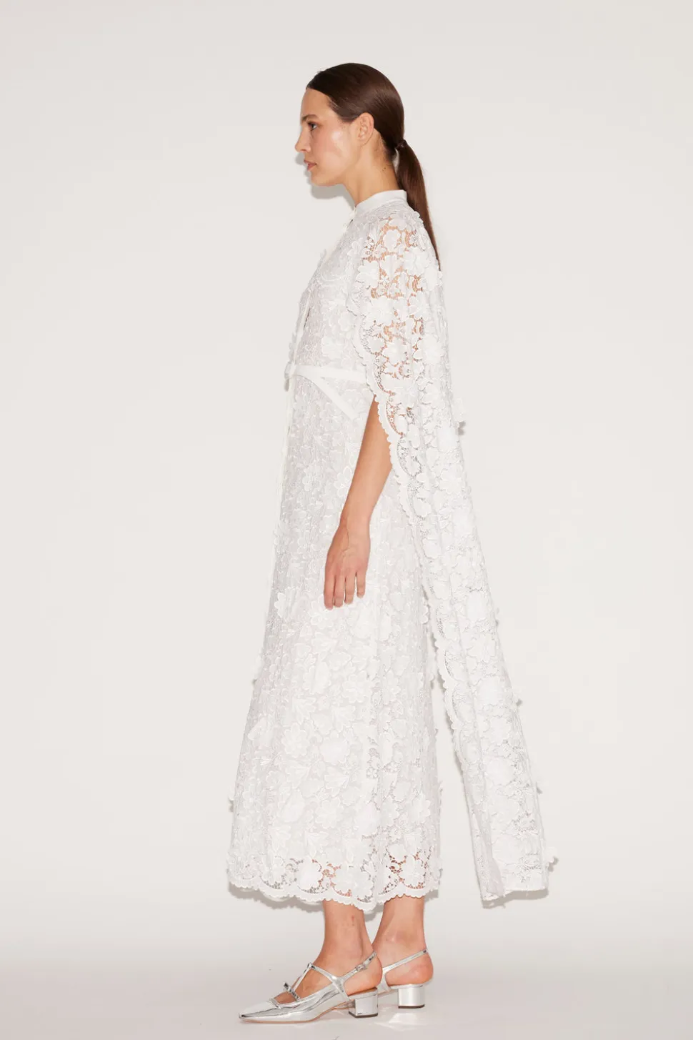 Loretta Dress White Embroidered Cotton
