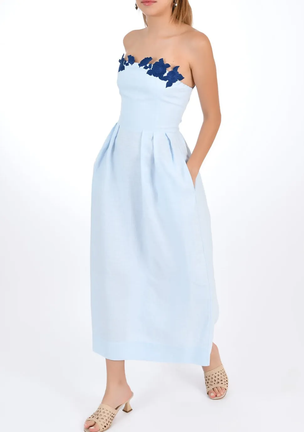 Lorr Embroidered Midi Dress