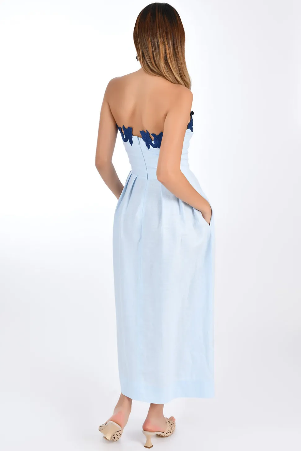 Lorr Embroidered Midi Dress