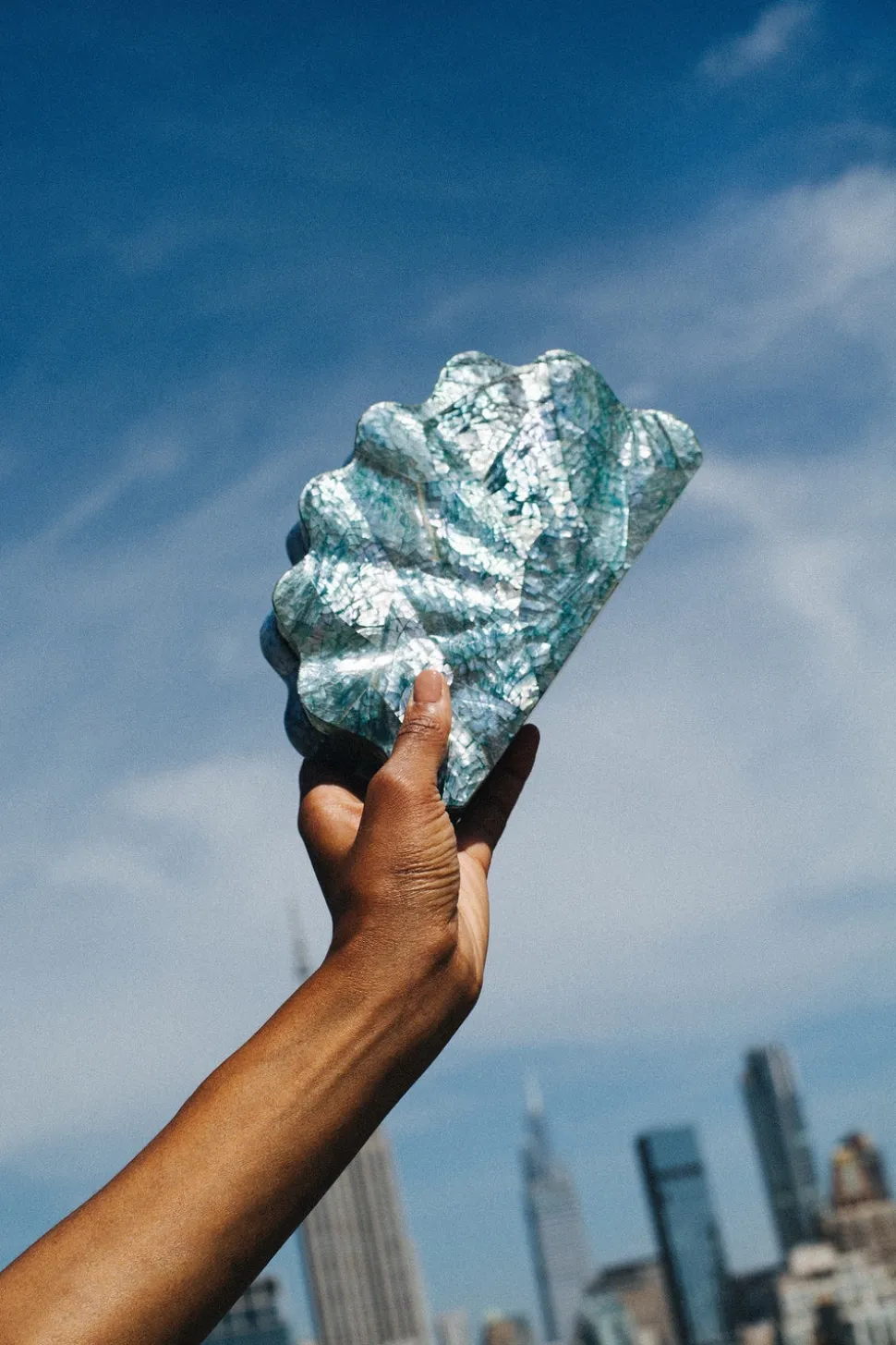 Lou Lou Clutch in Seafoam & Ocean