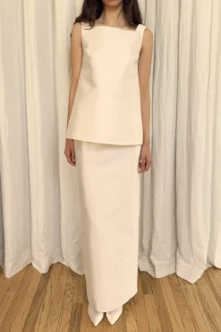 Louisa Skirt in Silk Mikado Shantung