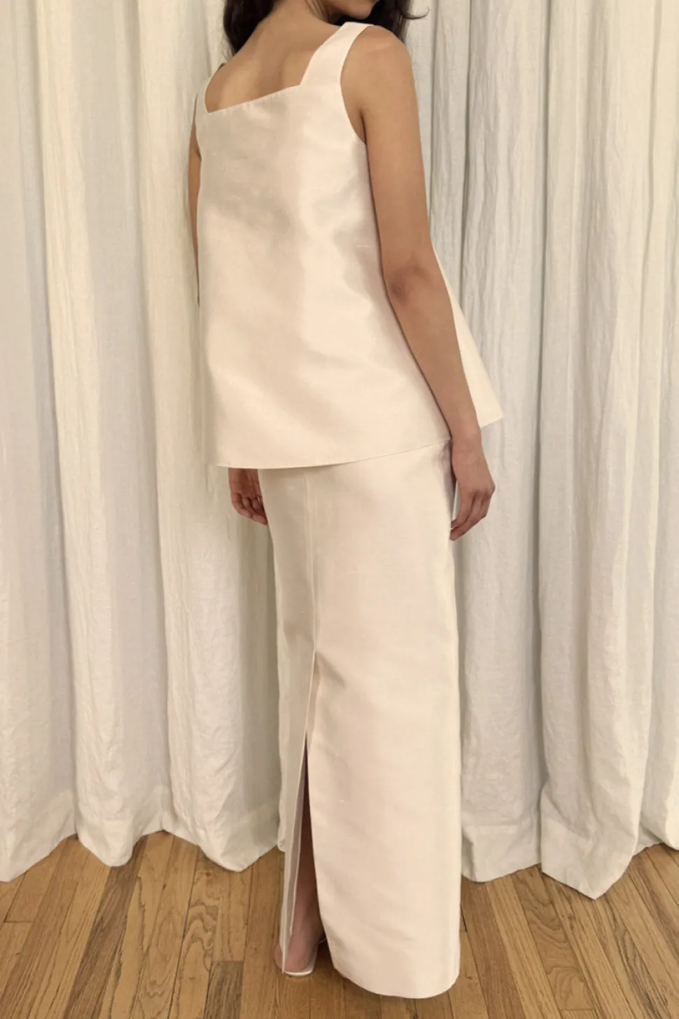 Louisa Skirt in Silk Mikado Shantung