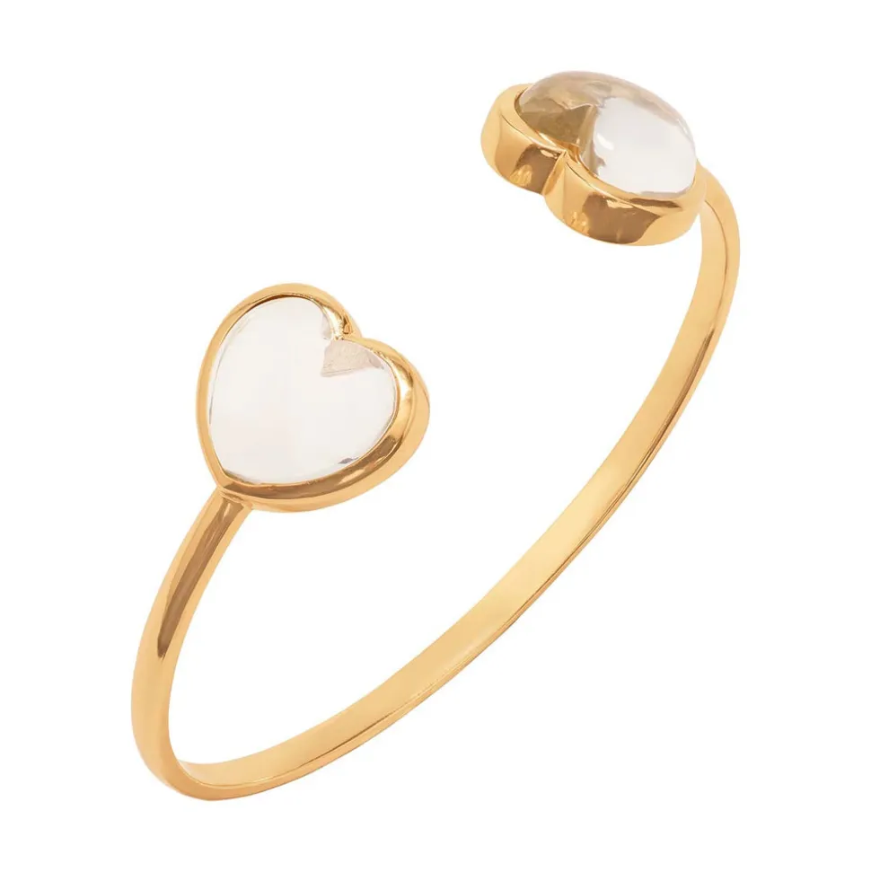 Love Bangle in Clear Quartz