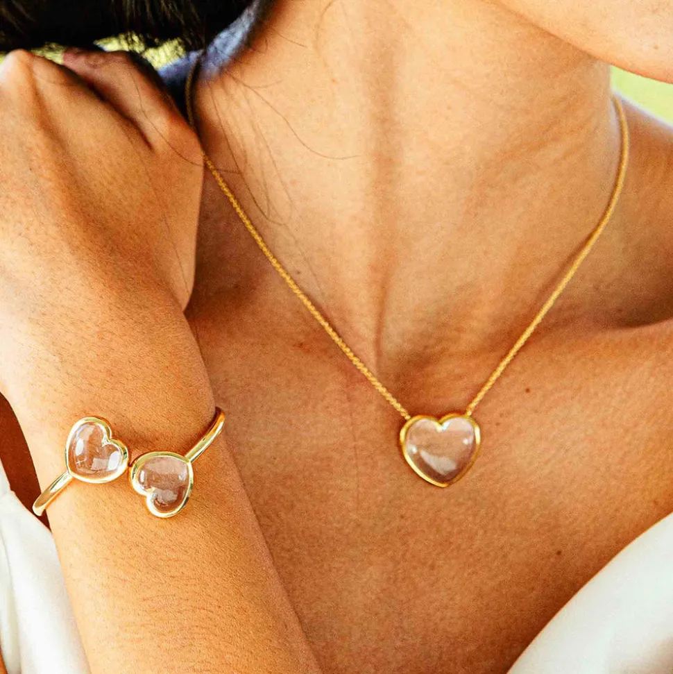 Love Bangle in Clear Quartz