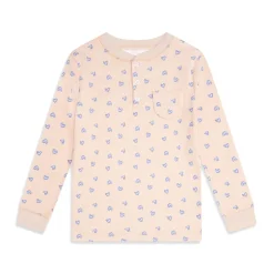 Love Heart Pajamas in Pink