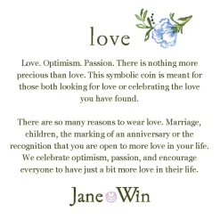 Love JW Small Pendant Coin Necklace