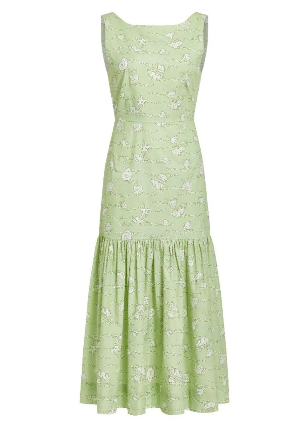 Low-Back Dress in Lime Shell