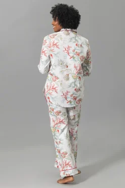 Luca Pajama Set in Del Tesoro Coral