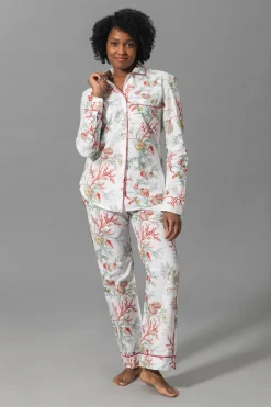 Luca Pajama Set in Del Tesoro Coral