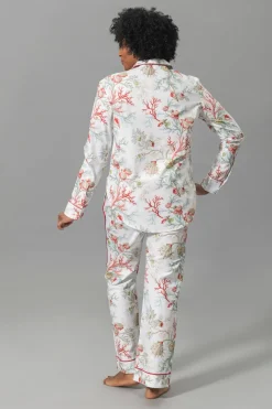 Luca Pajama Set in Del Tesoro Coral