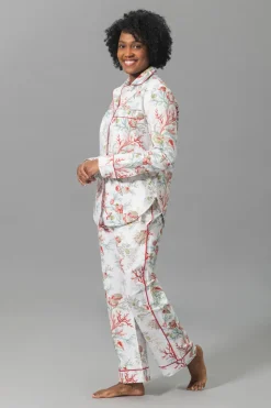 Luca Pajama Set in Del Tesoro Coral