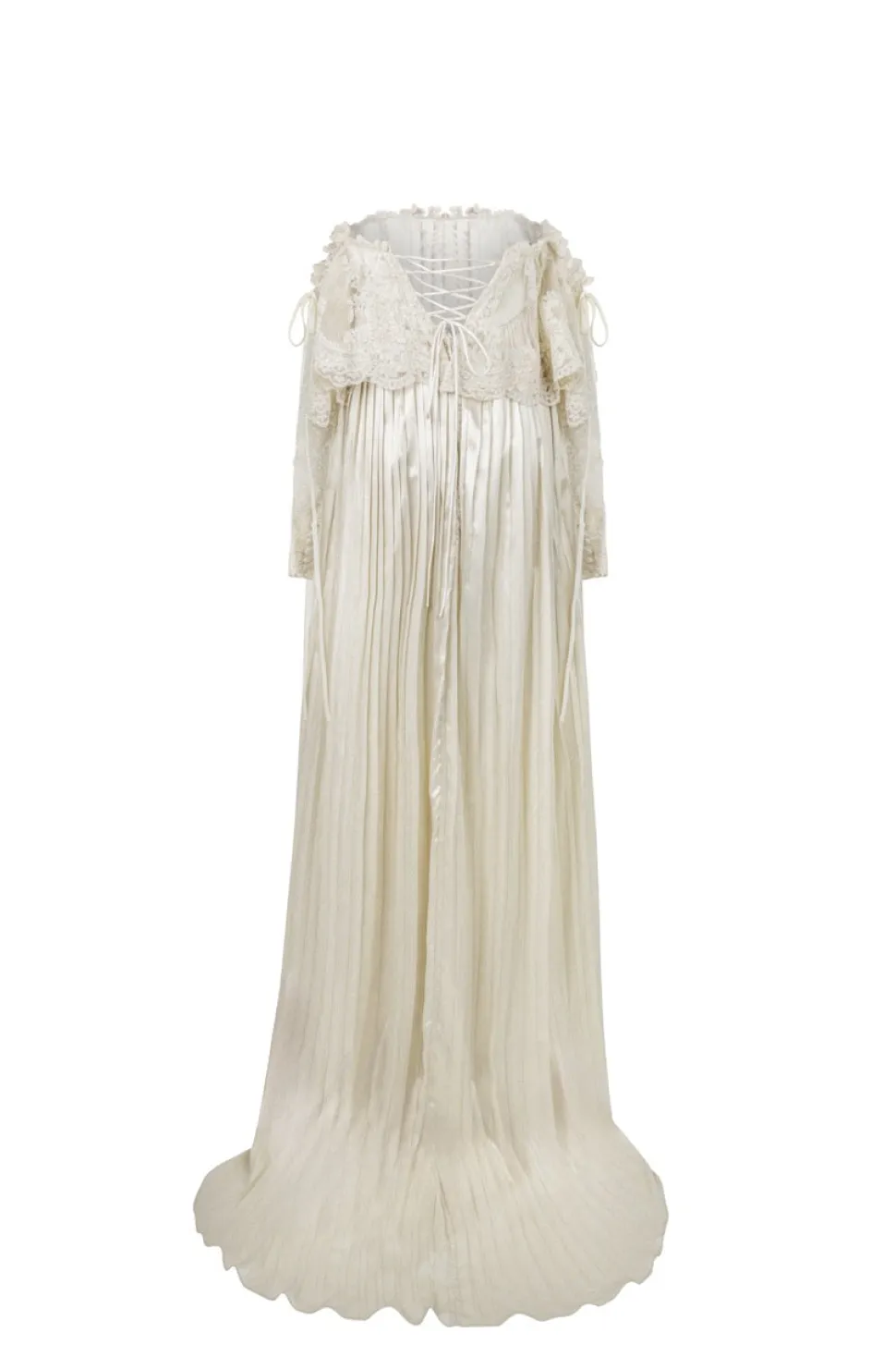 Luca Pleated Satin Silk Wedding Dress