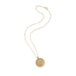 Lucky JW Small Pendant Coin Necklace