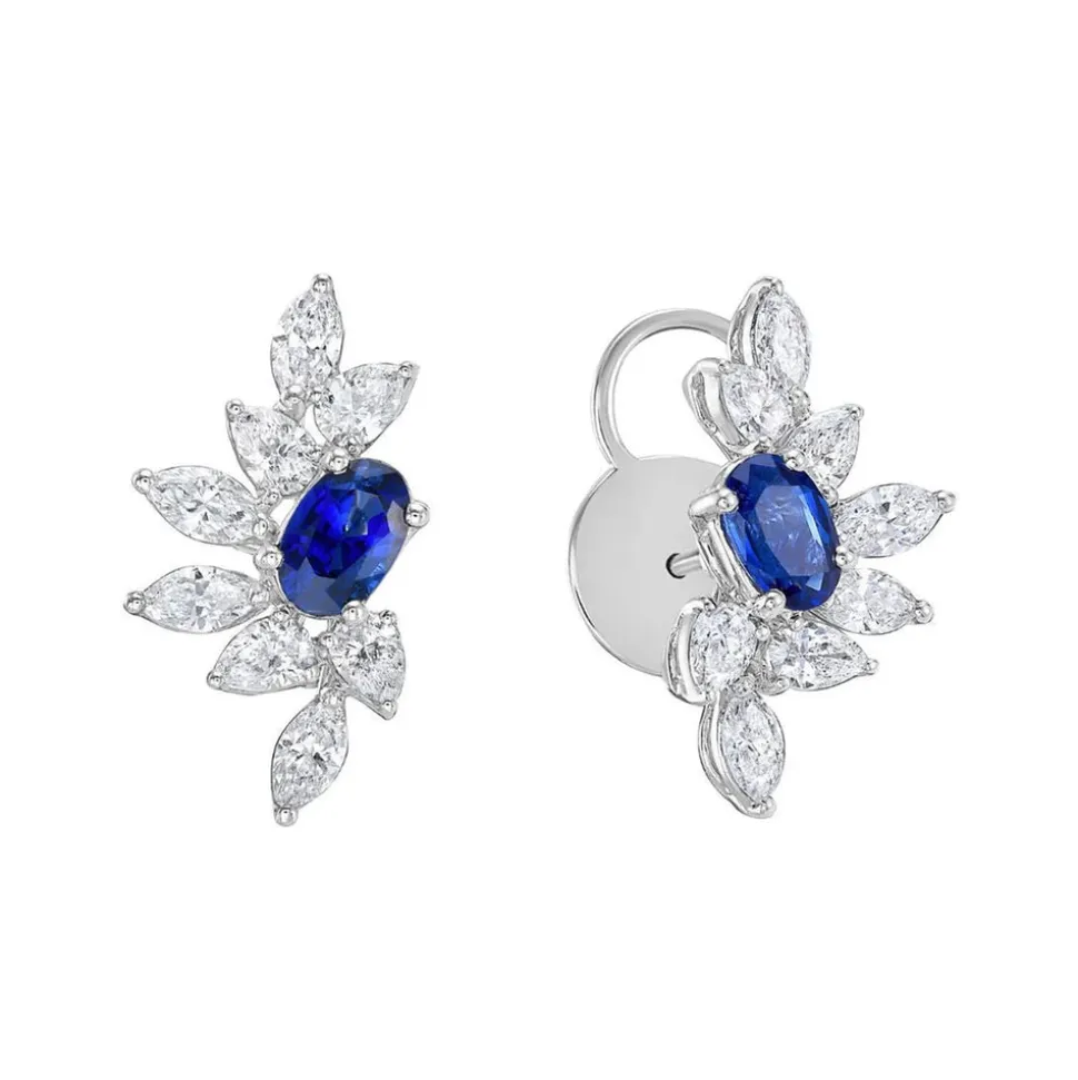 Lucretia Earrings in Blue Sapphire