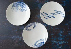 Lucy Coupe Salad Plate in Blue