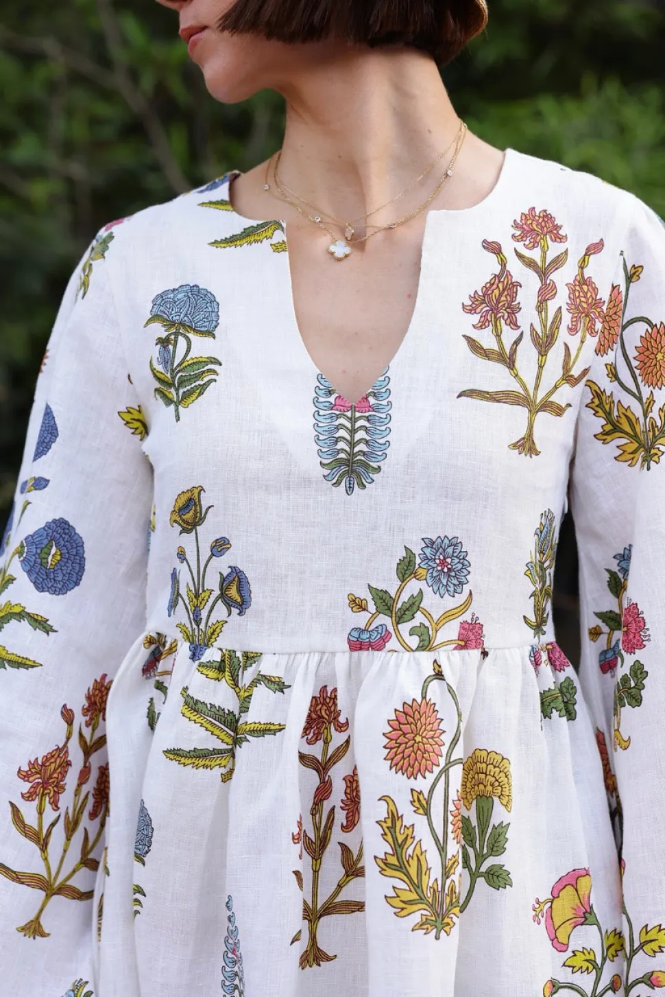 Lugano Mini Dress in Botanical