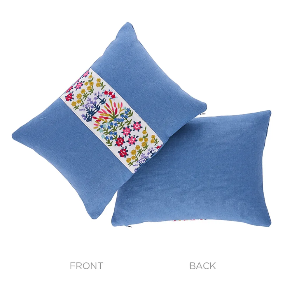 Lula Embroidered 12" Pillow in Ivory