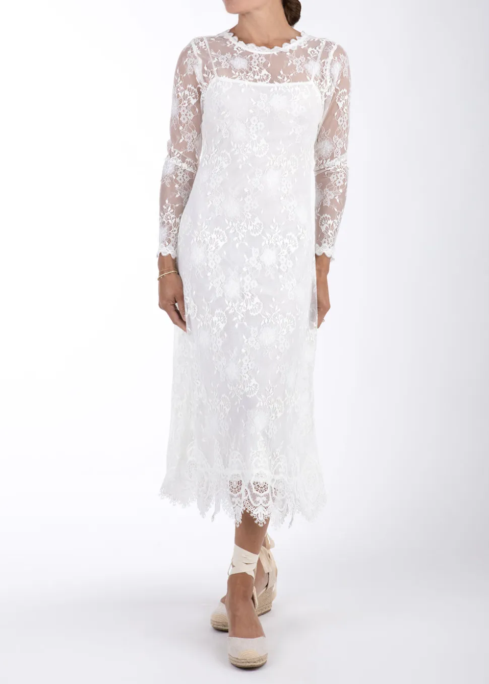 Lumiere Midi Dress in White
