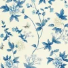 Luoyang Garden Sisal Wallpaper in Periwinkle