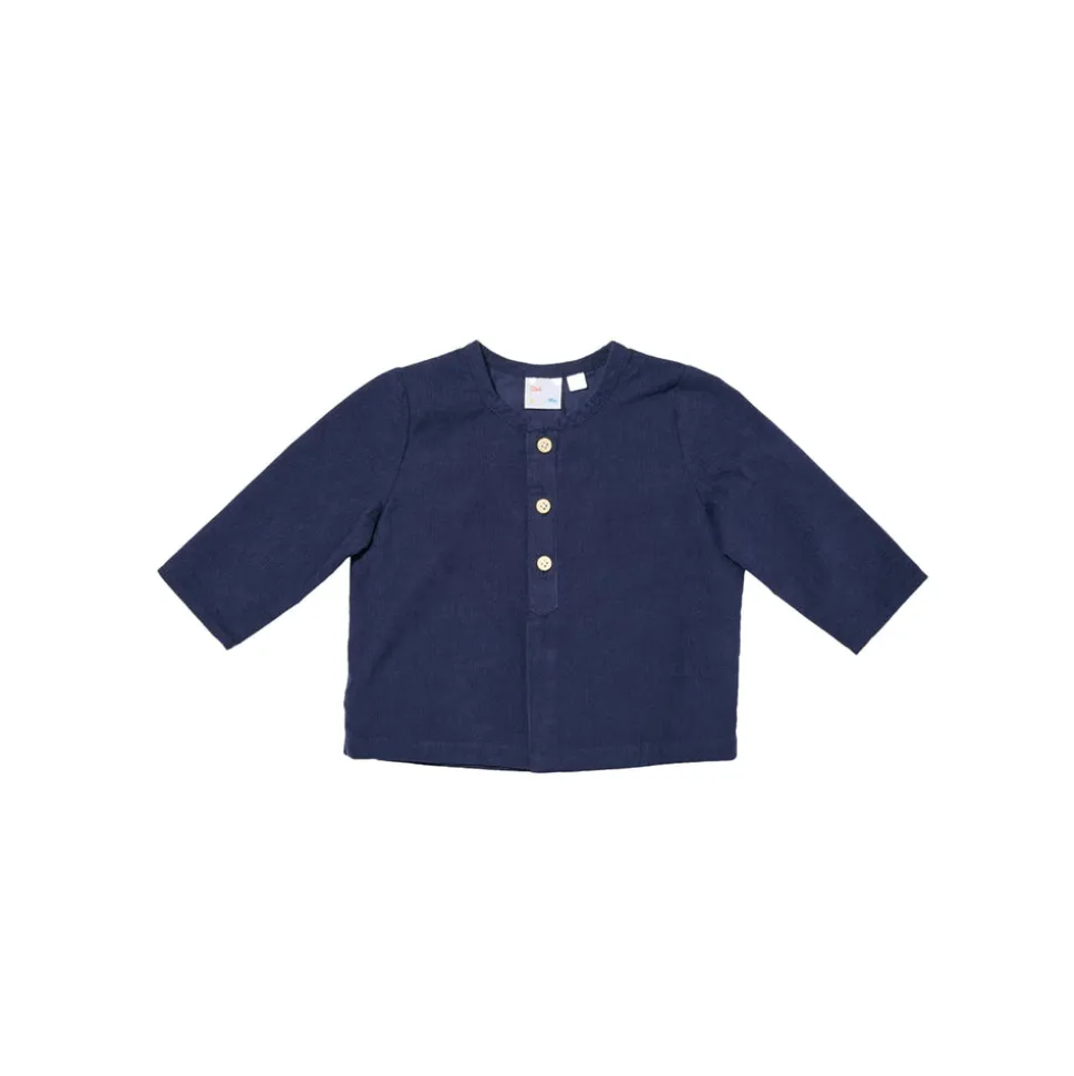 Lupo Baby Shirt in Navy Corduroy