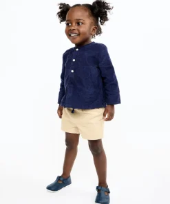Lupo Baby Shirt in Navy Corduroy