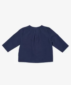 Lupo Baby Shirt in Navy Corduroy