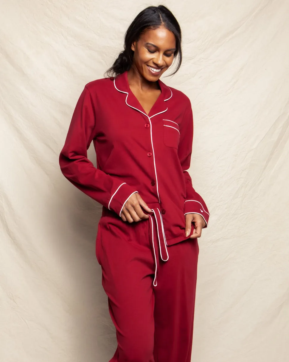 Luxe Pima Bordeaux Astaire Pajama Set
