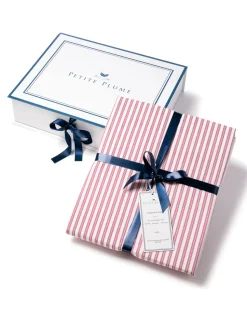 Luxe Premium Cotton Antique Red Ticking Bed Sheets
