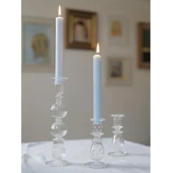 Luxor Glass Candlestick in Clear