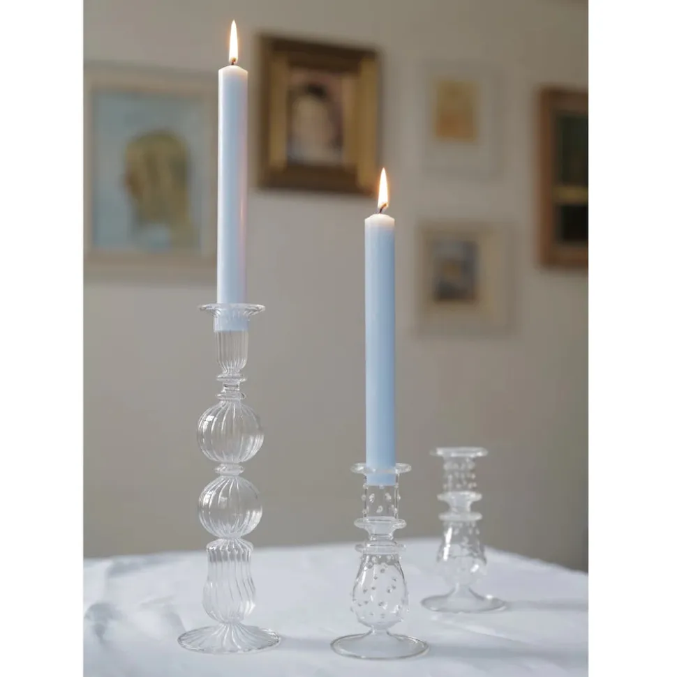 Luxor Glass Candlestick in Clear
