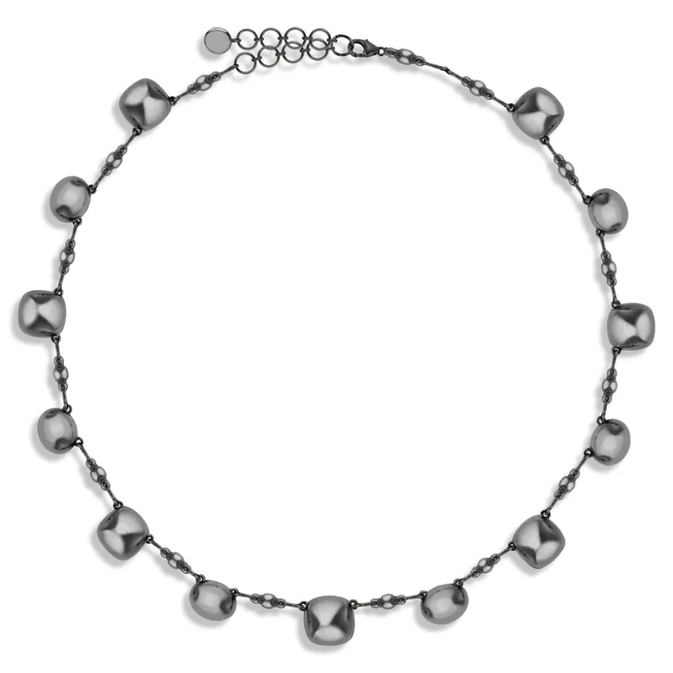 Luzia Cushion Oval Necklace in Yellow Citrine