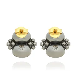 Luzia Dama Cluster Earrings in Yellow Citrine