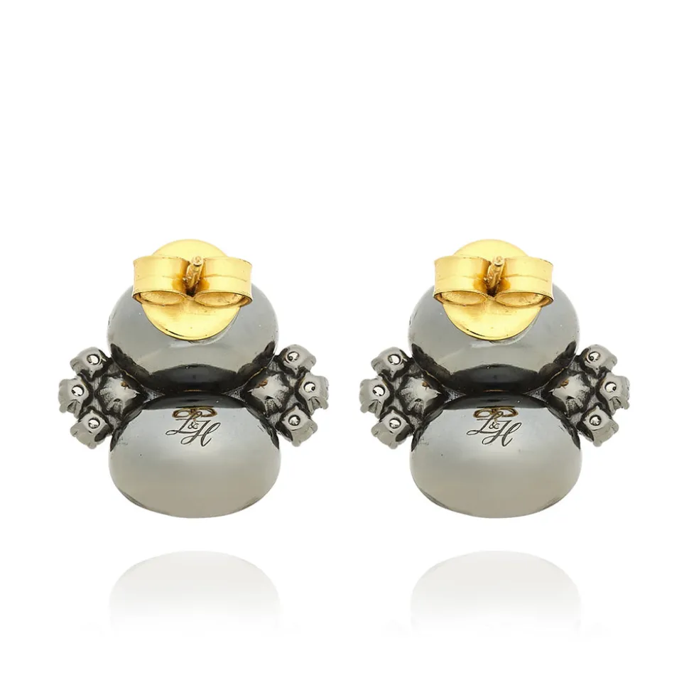 Luzia Dama Cluster Earrings in Yellow Citrine