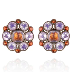 Luzia Duquesa Cluster Earrings in Lavender Moon Quartz