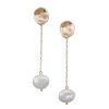 Lyla Earrings in Gold-White