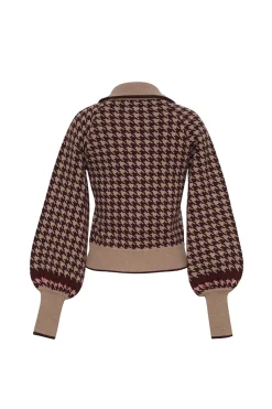 Lyss Jacket in Houndstooth Multi Taupe