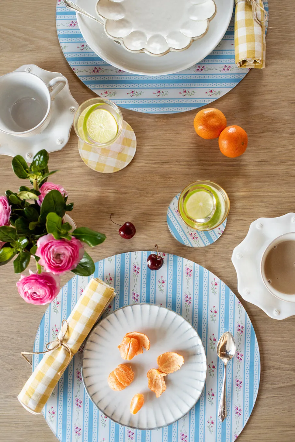Mabel Vintage Floral Stripe Placemat