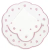 Made-to-Order Margueritte Linen Placemat and Napkin, Set of 12 in Pink