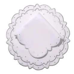 Made-to-Order Suzette Linen Placemat and Napkin, Set of 12 in Silver