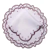 Made-to-Order Suzette Linen Placemat and Napkin, Set of 12 in Burgundy