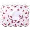 Made-to-Order Violette Linen Placemat and Napkin, Set of 12 in Red