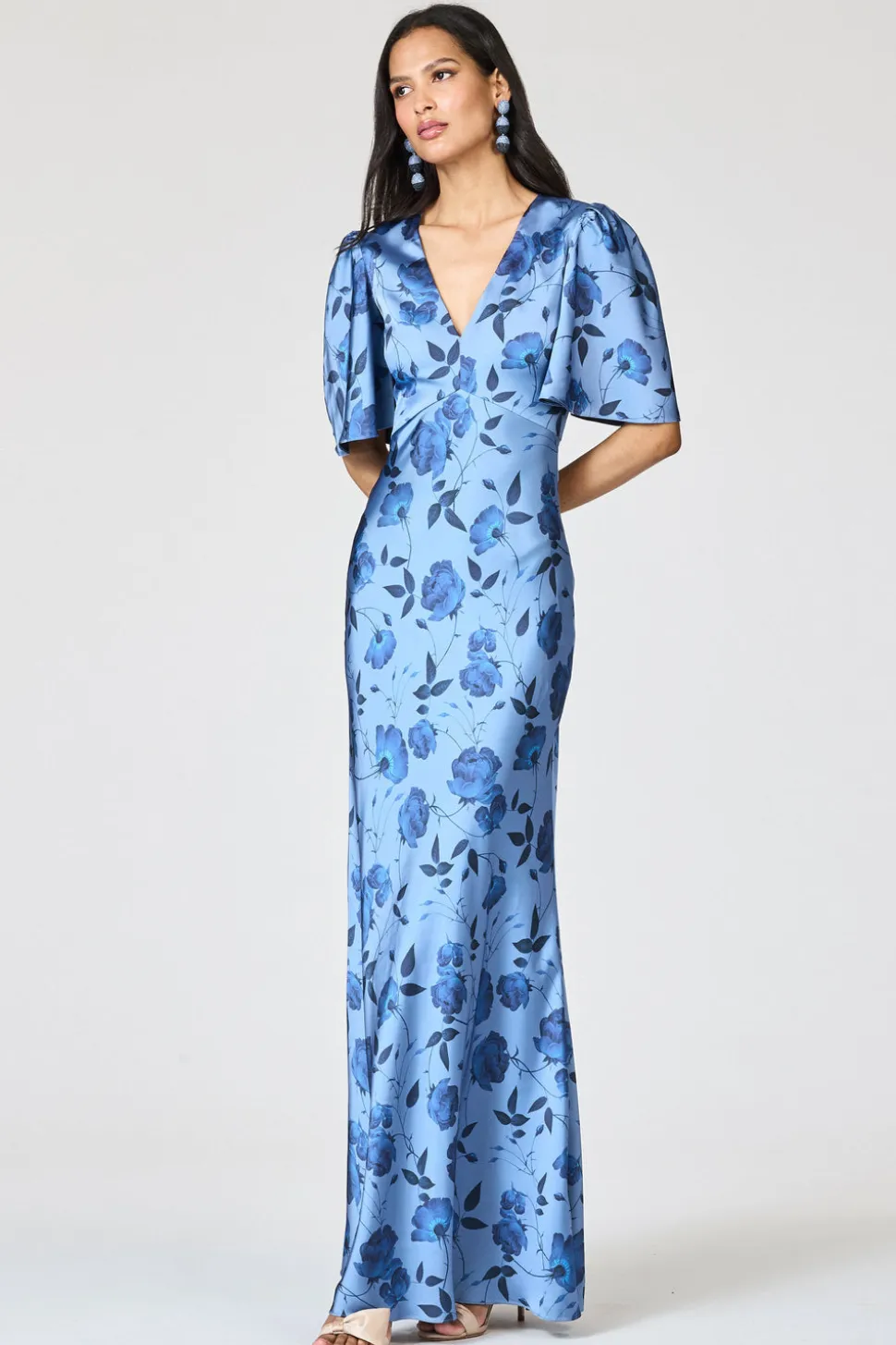 Mae Gown in Wild Steel Roses