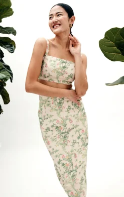 MAE x Scalamandré Mia Top in Jardin De Chine