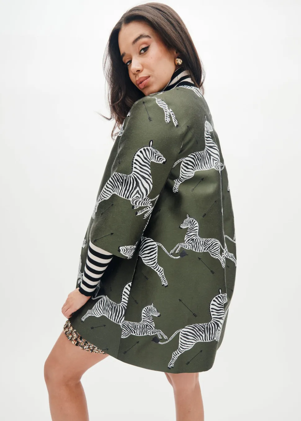 Mae x Scalamandre Audrey Coat in Olive
