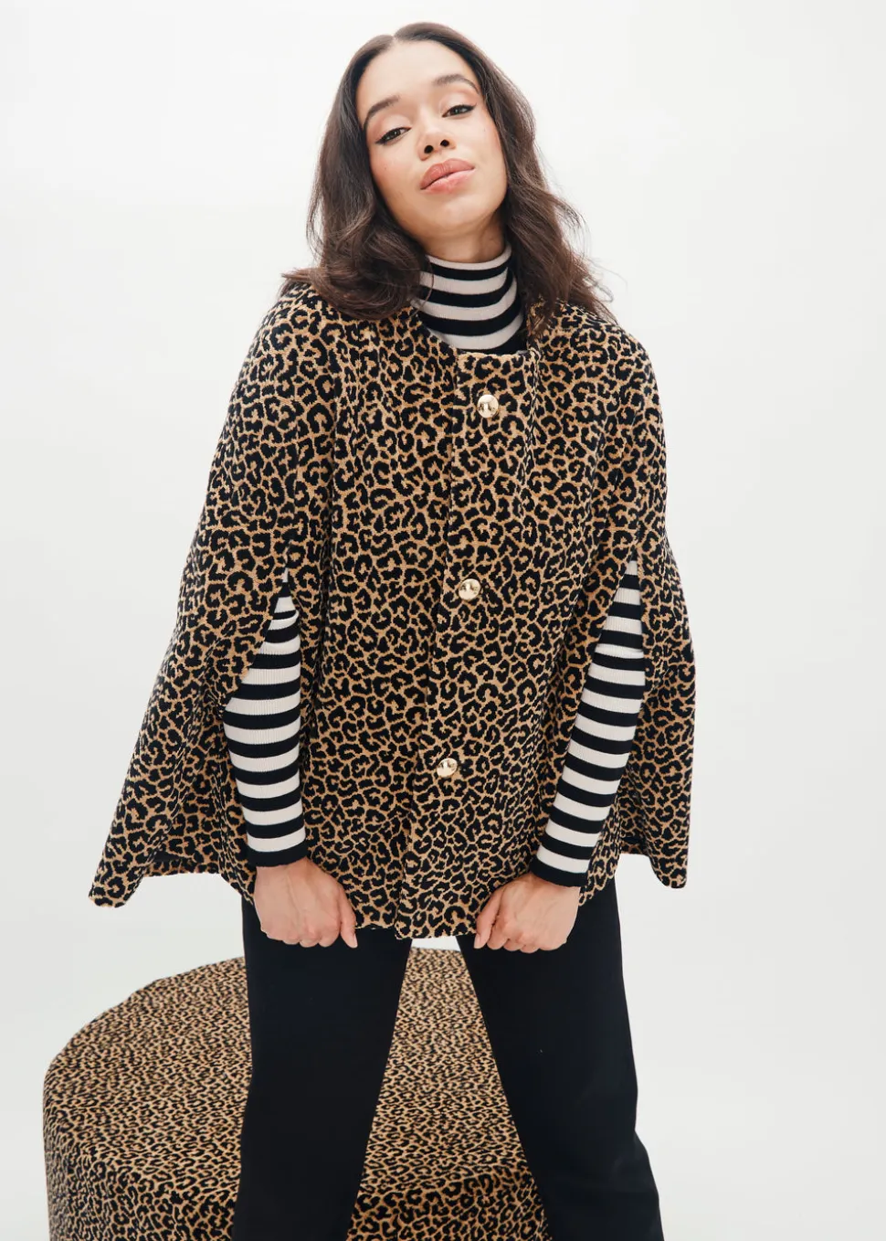 Mae x Scalamandre Selene Cape in Panthera Velvet