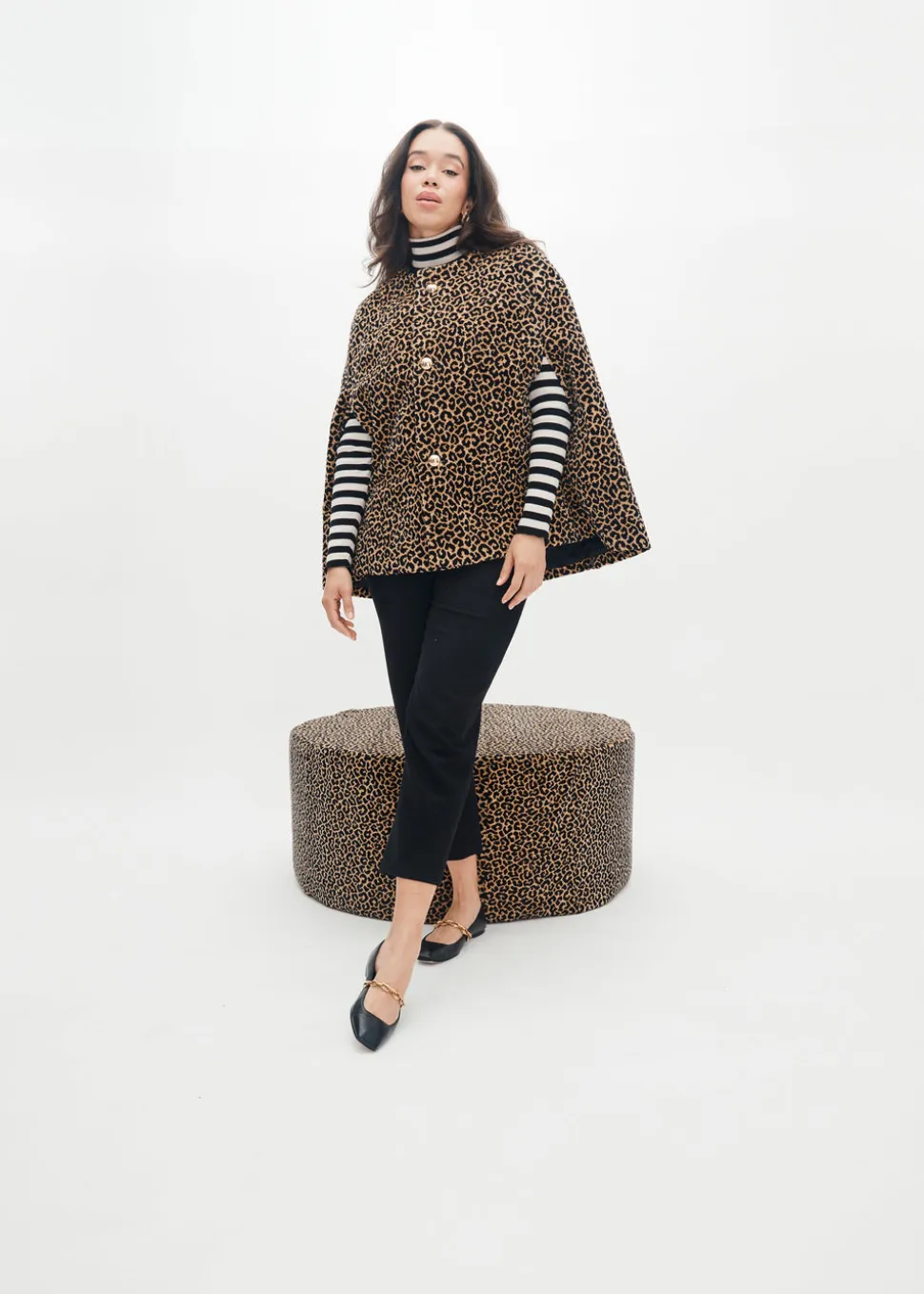 Mae x Scalamandre Selene Cape in Panthera Velvet
