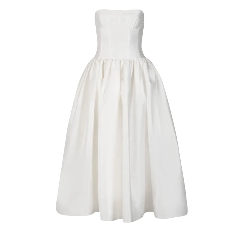 Magnolia Dress in Ivory Mikado