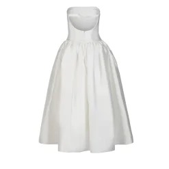 Magnolia Dress in Ivory Mikado